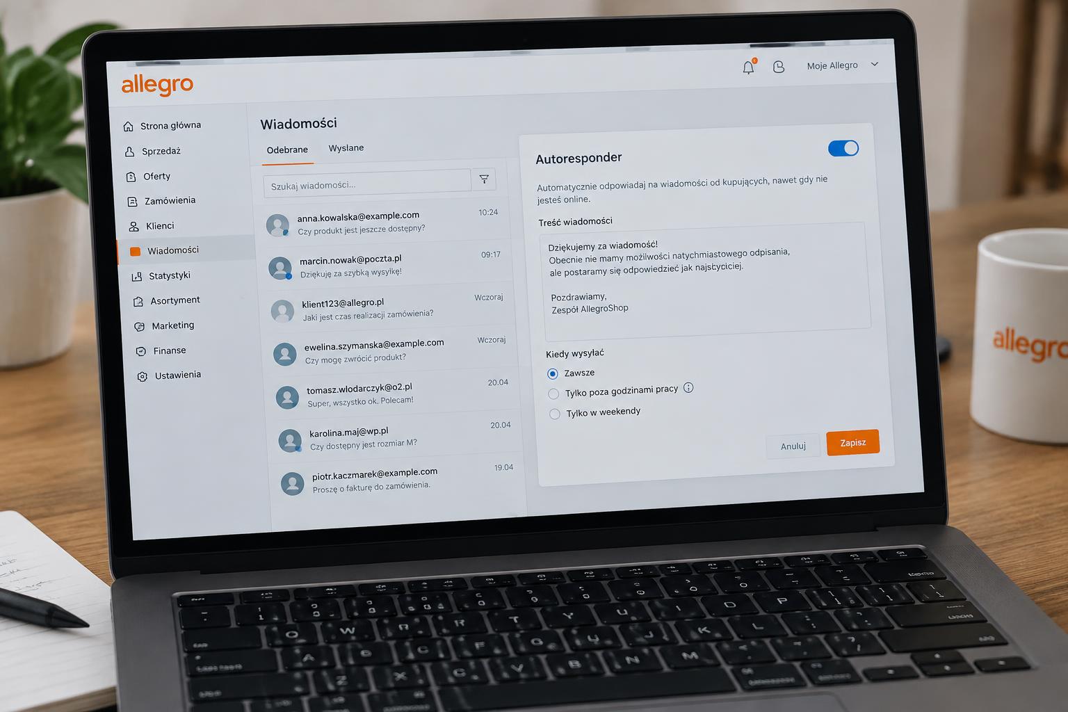 Autoresponder i centrum wiadomości Allegro w PartsManager – szybsza obsługa klientów